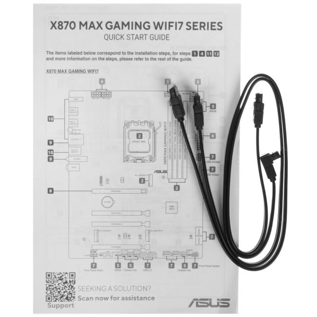 ASUS X870 MAX GAMING WIFI7 W (RTL) AM5 <X870> 4xPCI-E HDMI 2.5GbLAN+WiFi+BT  SATA ATX 4DDR5