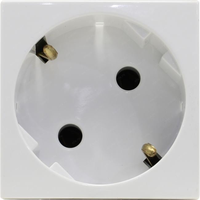 Розетка Efapel 45131SBR, 220V, 2к+з, 45×45, белая
