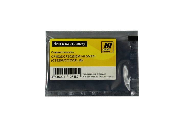 Картридж Hi-Black CE320A Hi-Black для HP Color LJ Pro CP1525n/1525nw/CM1415, Bk 2K с чип