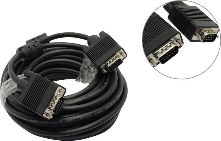 Кабель 5bites APC-133-075, VGA HD15M/HD15M, 7.5м, ферритовые кольца