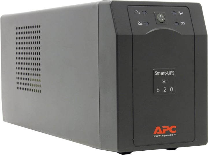 ИБП APC by SE - Smart-UPS SC 620 ВА/390 Вт, Line-Interactive, in (230V 1xIEC-320 C14), 4xIEC-320 C13, Hot Swap User Replaceable Batteries, Tower, цвет чёрный, no Power cord, SC620I