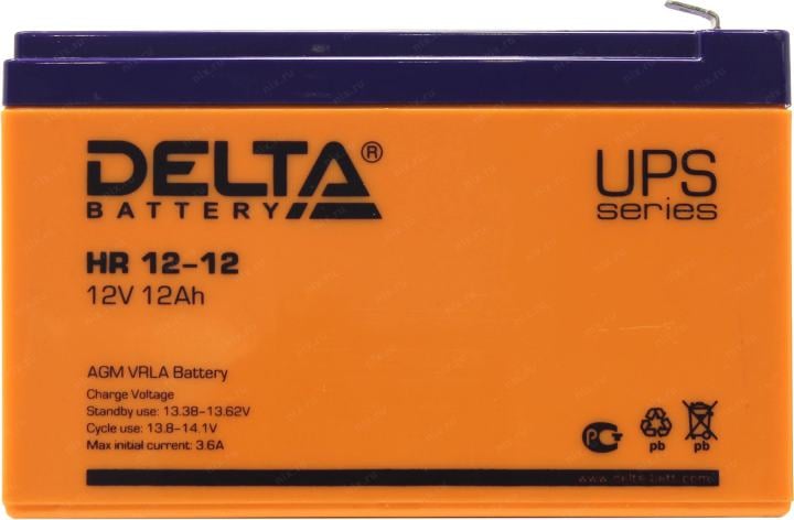 Аккумулятор Delta HR 12-12 (12V, 12Ah)  для  UPS