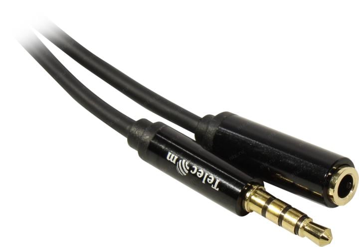 Telecom <TAV7179M-1M> Кабель удлинительный Jack3.5-M  --> Jack3.5-F 1м