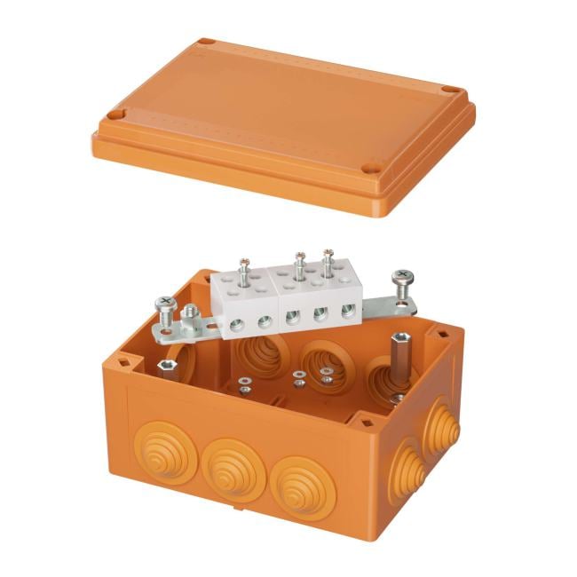 Коробка распред. DKC FSB21516 пласт. FS каб.ввод., клеммн, IP55, 150х110х70 мм, 5р, 450V, 30A, 16  мм2,  "Vulcan"