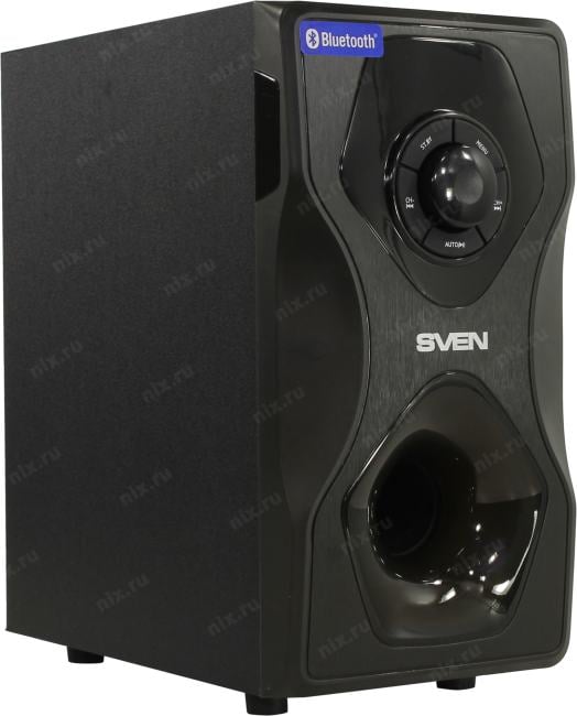 Колонки SVEN MS-2055 Black (2x12.5W +Subwoofer 30W, дерево, Bluetooth,  SD,USB, FM, ПДУ)