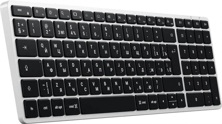 Satechi ST-BTSX2S-RU Клавиатура беспроводная Satechi Slim X2 Bluetooth Keyboard - русская раскладка.  Цвет:  серебристый