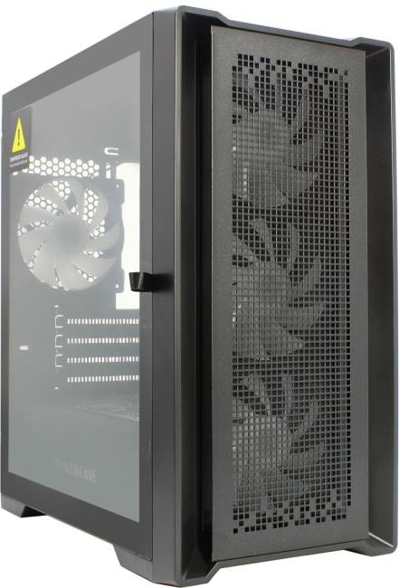 Корпус Powercase CAMBFB-A4-LE, mATX, черный, стекло, 4×120мм ARGB