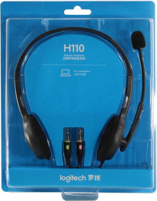 Logitech Stereo Headset H110  (наушники  с  микрофоном) <981-000472>