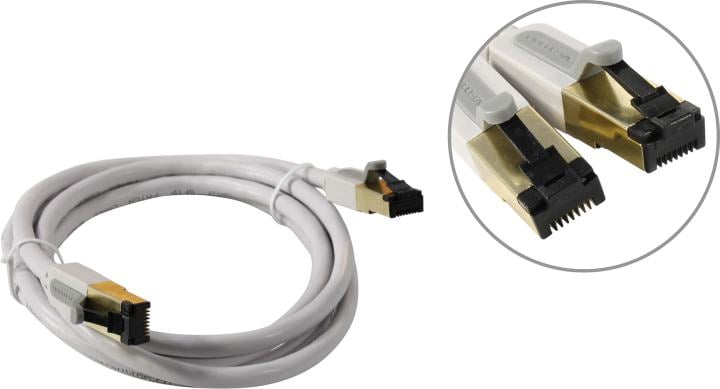 Патч-корд Vention прямой SFTP cat.7 RJ45 – 1,5м. Серый