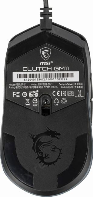 Мышка USB OPTICAL GAMING  CLUTCH GM11 MSI