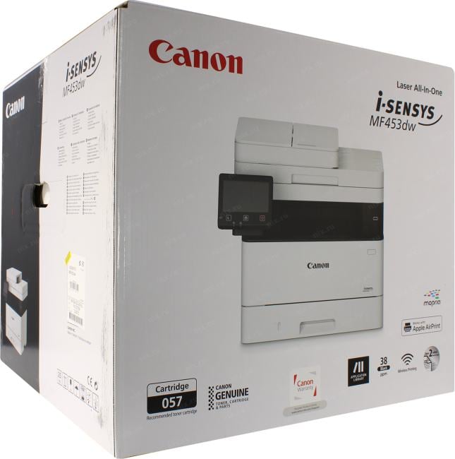 Canon i-SENSYS MF453dw <5161C007> (A4, 1Gb, 38 стр/мин, лаз.МФУ, LCD, DADF, двуст. печать, USB 2.0,  сетевой,  WiFi)