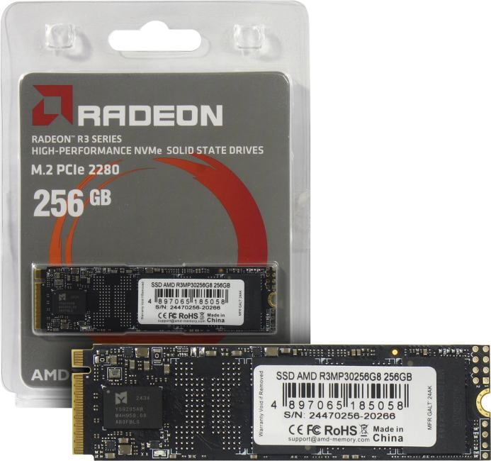SSD 256 Gb M.2 2280 M AMD Radeon  R3  <R3MP30256G8>  3D TLC