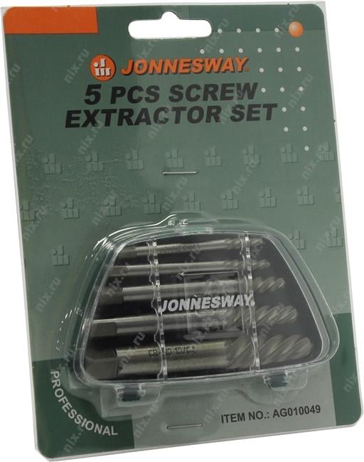 Jonnesway <AG010049> Набор  экстракторов  (1/8-3/4",  5 предметов)