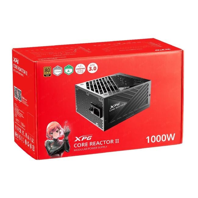 Блок питания ADATA XPG <COREREACTORII1000G-BKCEU> 1000W (24+4х4+16+8x6/8пин)  Cable  Management