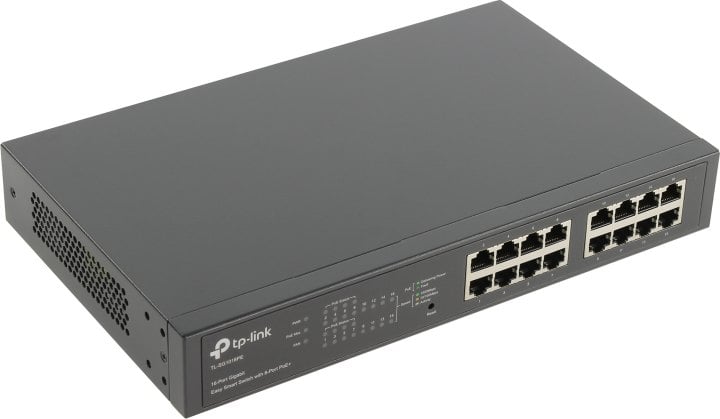 Коммутатор TP-Link TL-SG1016PE, 8×1GbE PoE+, 8×1GbE, 150W, 1U