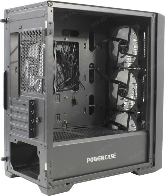 Miditower Powercase ByteFlow Micro Black <CAMBFB-A4>  MicroATX, без БП