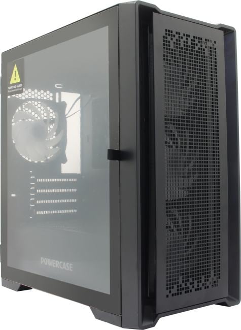 Корпус PowerCase CAMBFB-A4, mATX, стекло, 4x120мм ARGB