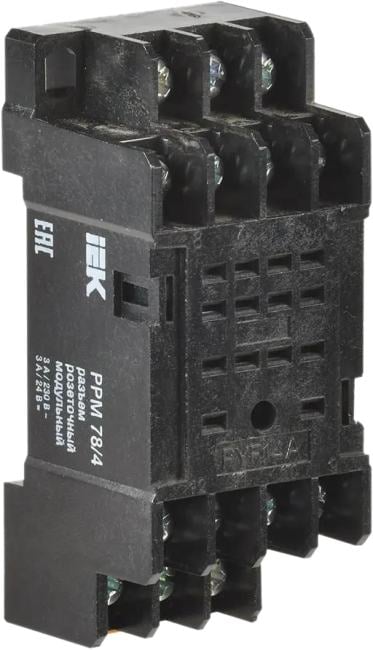 Разъем IEK RRP20D-RRM-4 модульный  РРМ78/4(PYF14A) для РЭК78/4(MY4)