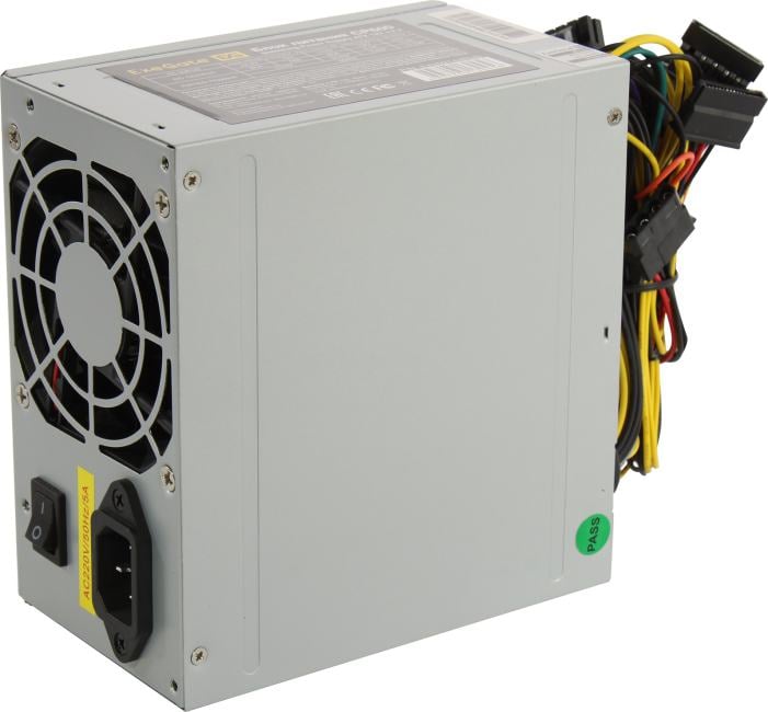 (Из ремонта, рабочий, гарантия 14 дней) Блок питания 600W ExeGate CP600 (ATX, PC, 8cm fan, 24pin, 4+4pin, PCI-E, 3xSATA, 2xIDE, кабель 220V в комплекте)