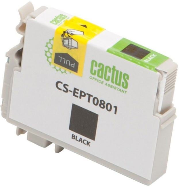 Картридж Cactus CS-EPT0801 Black для Epson  Photo  P50/R265/R285/R360/RX560/RX685/PX650/PX710W/810FW