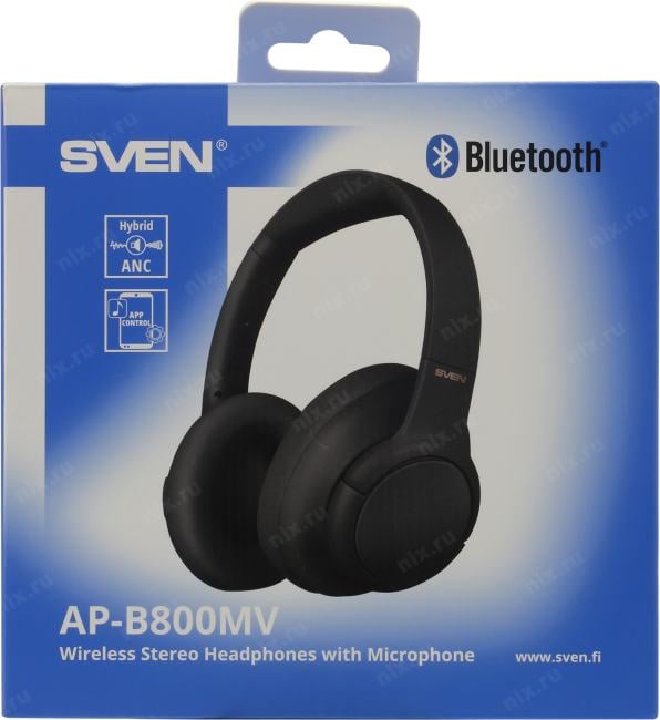 Наушники с микрофоном SVEN AP-B800MV <Black>  (Bluetooth  5.4)