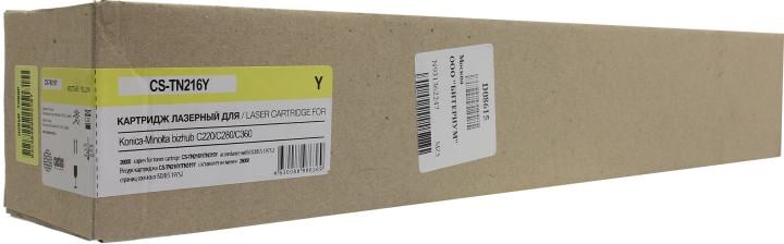 Картридж лазерный Cactus CS-TN216Y TN-216Y желтый (26000стр.) для Konica Minolta bizhub C220/C280/C360