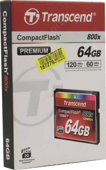 Transcend <TS64GCF800> CompactFlash  Card 64Gb 800x