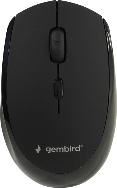 Gembird MUSW-354 {Мышь беспроводная, черный, бесш.клик, soft touch,3кн.+колесо-кнопка, 2400DPI, 2,4ГГц}