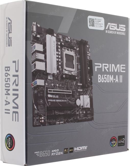 ASUS PRIME B650M-A II (RTL) AM5 <B650> 3xPCI-E Dsub+HDMI+DP GbLAN  SATA MicroATX 4DDR5