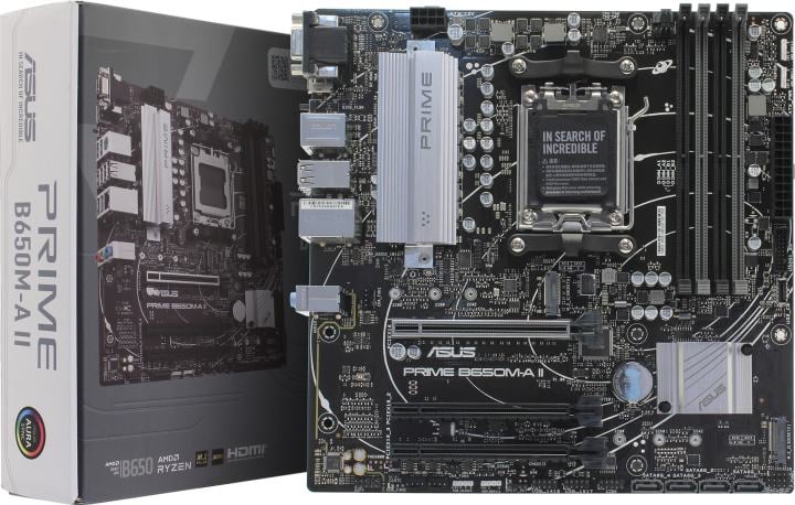 ASUS PRIME B650M-A II (RTL) AM5 <B650> 3xPCI-E Dsub+HDMI+DP GbLAN  SATA MicroATX 4DDR5