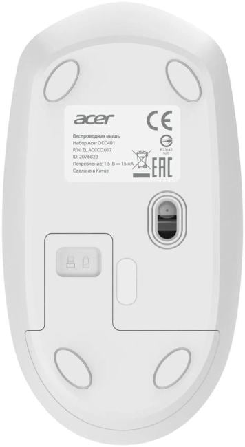 Acer OCC401 <ZL.ACCCC.017> (Кл-ра,  USB+Мышь  4кн,  Roll, USB)