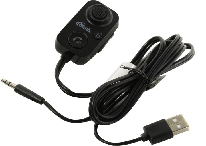 Трансмиттер Ritmix BTR-100, Bluetooth 5.0, AUX, hands-free