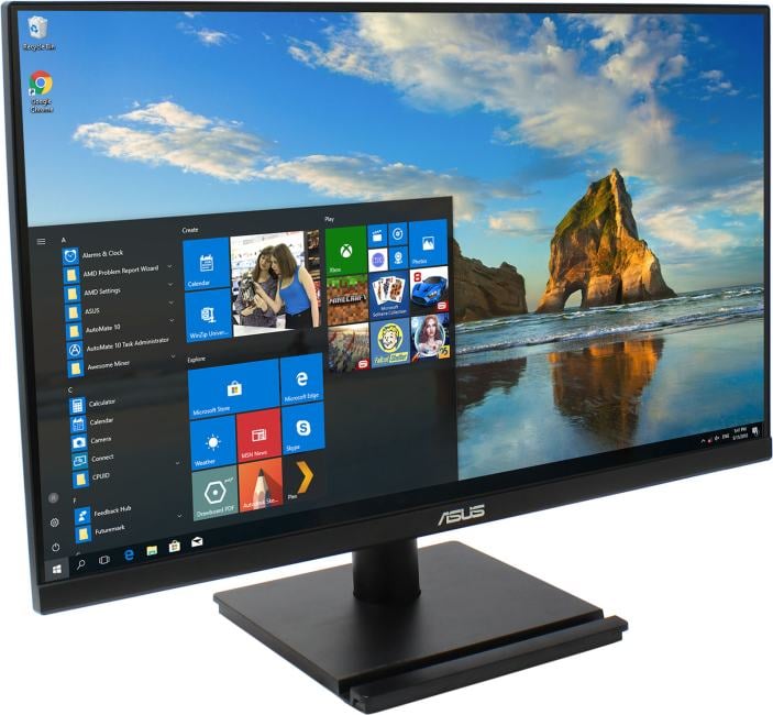 27"    ЖК монитор ASUS VA27UCPS BK с поворотом экрана (LCD, 3840x2160,  HDMI,  DP,  USB3.2 Hub)