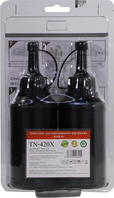 Заправочный набор лазерный Pantum TN-420X, 6000 страниц, черный для Pantum P3010D/P3010DW/P3300D/P3300DN/P3300DN(RU)/P3300DW оригинальный, 2 тонера + чип