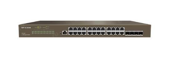 IP-COM G3328F Коммутатор управляемый, 28 портов, 24x1 Гбит/с, SFP 4x1 Гбит/с, установка в стойку, металлический корпус