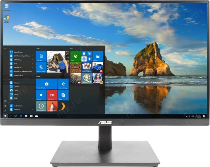 23.8" ЖК монитор ASUS VA24EQSB BK с поворотом экрана (LCD, 1920x1080, D-Sub, HDMI, DP,  USB3.2  Hub)