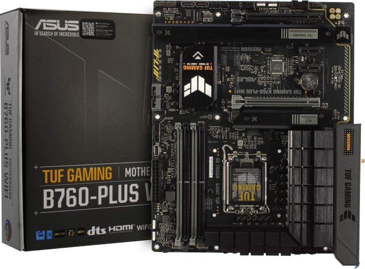 ASUS TUF GAMING B760-PLUS WIFI (RTL) LGA1700 <B760> 2xPCI-E HDMI+DP  2.5GbLAN+WiFi+BT  SATA  ATX 4DDR5