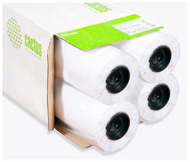 Бумага Cactus Eco CS-LFP80-1067457E-4 42"(A0+) 1067мм-45.7м/80г/м2/белый CIE155%  втулка:50.8мм (2") (упак.:4рул)
