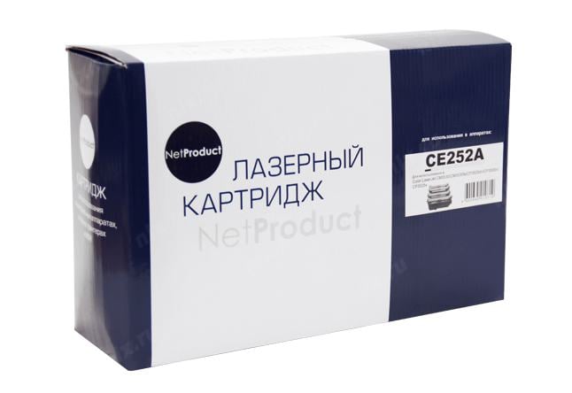 Картридж NetProduct (N-CE252A) для HP CLJ CP3525/CM3530,  Восстановленный, Y, 7K