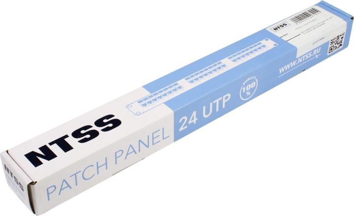 Патч-панель NTSS NTSS-PP-1U-24-UTP-RJ45-6-D, 24 порта, cat.6, 1U