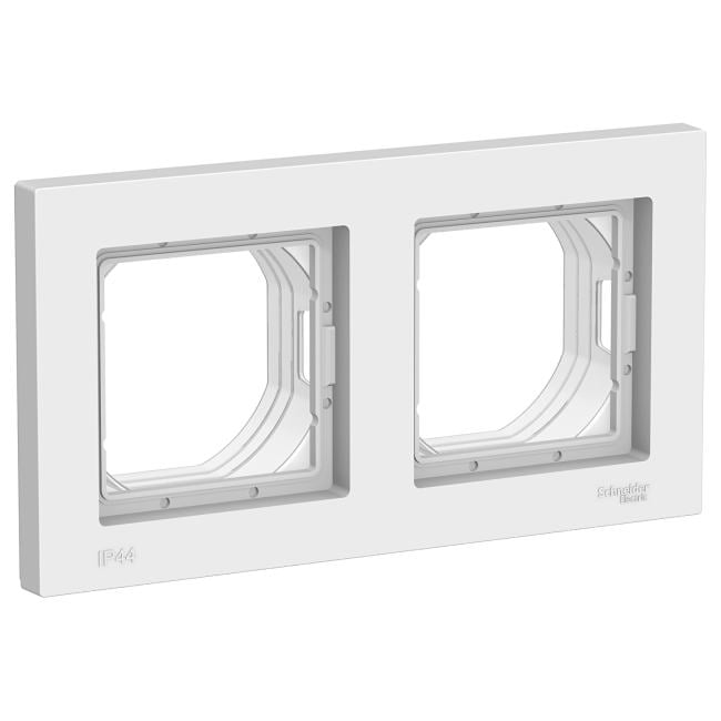 Schneider Electric ATN440102 ATLASDESIGN AQUA  2-постовая  РАМКА  IP44, БЕЛЫЙ