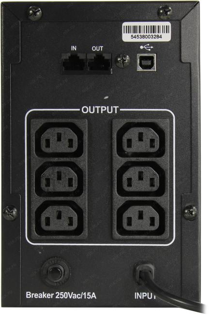 UPS 1500VA Exegate SpecialPro <UNB-1500> <EP285496RUS> защита  телефонной линии/RJ45, USB