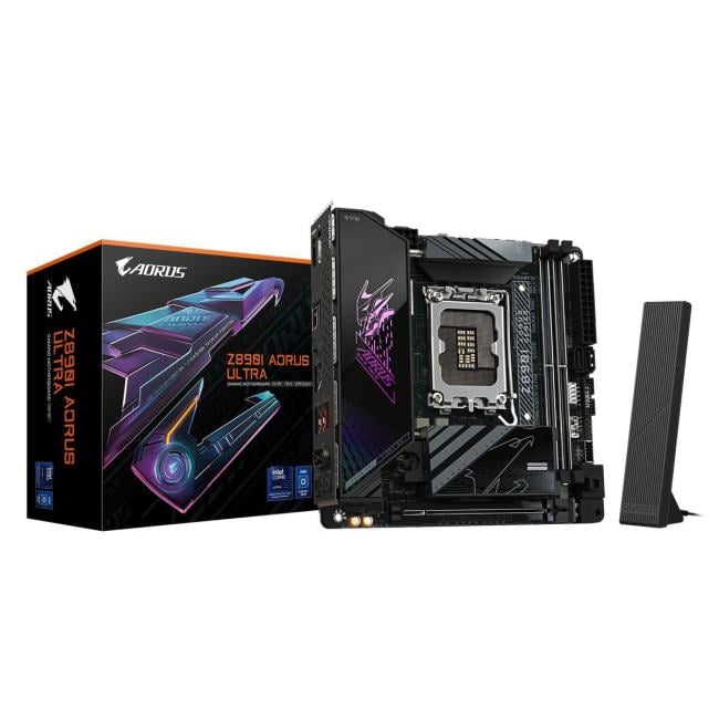 GIGABYTE Z890I AORUS ULTRA (RTL) LGA1851 <Z890> PCI-E HDMI+DP  2.5GbLAN+WiFi  SATA  Mini-ITX 2DDR5