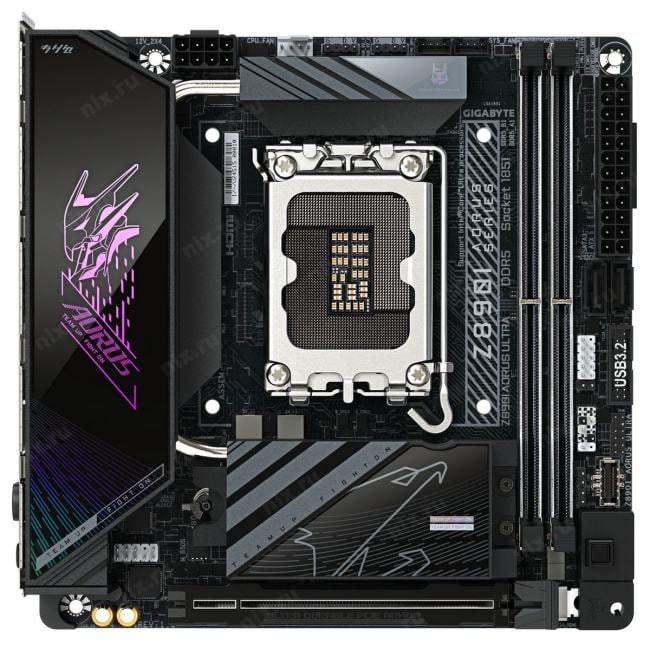 GIGABYTE Z890I AORUS ULTRA (RTL) LGA1851 <Z890> PCI-E HDMI+DP  2.5GbLAN+WiFi  SATA  Mini-ITX 2DDR5