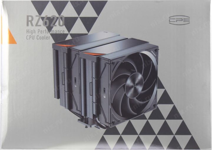 PCCooler RZ620 BK (4пин, 115x/1200/1700/AM4/AM5, 28-32дБ,  500-2200 об/мин, Al+тепл.трубки)