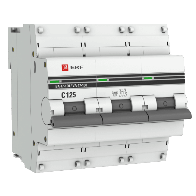 EKF mcb47100-3-80C-pro Выкл. авт трехполюсный 80А C ВА 47-100 10кА  PROxima  (mcb47100-3-80C-pro)