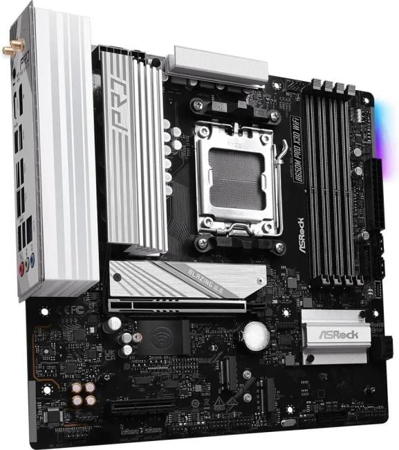 Материнская плата Asrock B650M PRO X3D WIFI Socket AM5 AMD B650 4xDDR5 mATX AC`97 8ch(7.1)  2.5Gg  RAID+HDMI+DP