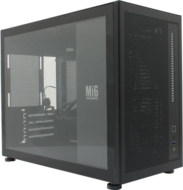 Корпус для ПК 1STPLAYER - MIKU Mi6, 1х2.5", 1х3.5"ext, 1xUSB3.0, Mini Tower, без БП, цвет чёрный, Mi6-BK