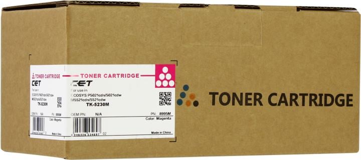 Тонер-картридж для KYOCERA ECOSYS P5021cdn/M5521cdn Magenta (PK208) 33г, 2200 стр. (TK-5230M) CET