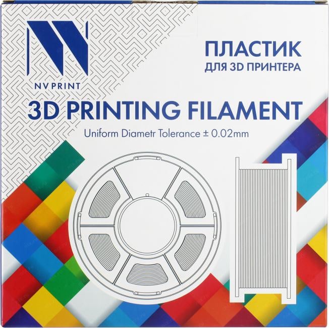 NV-Print <NV-3D-PLA-P-GREY> Пластик PLA+ серый, катушка,  1.75мм, 330м, 1кг